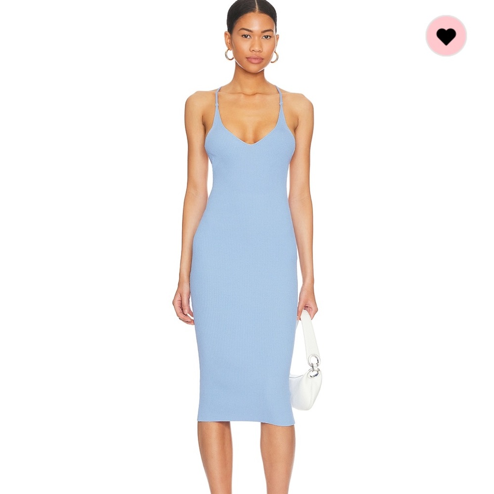 Superdown Racheal blue midi dress NWT
